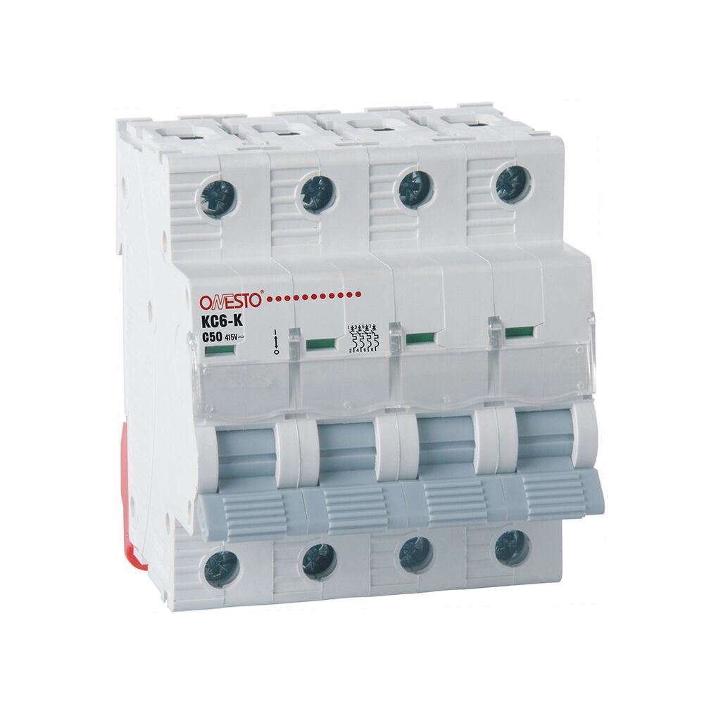 Автоматичний вимикач ONESTO 4п С 40А MCB 6kA (KC6-K)