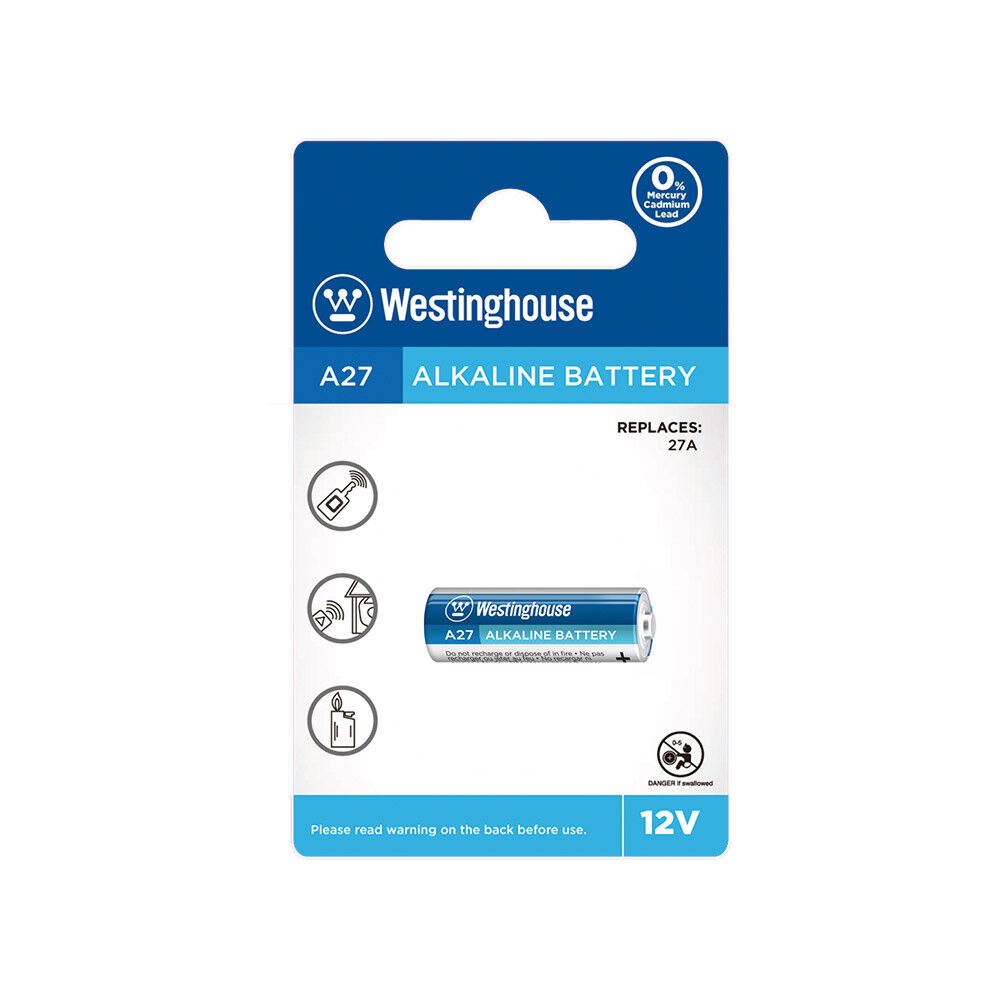 Лужна аварійна батарейка Westinghouse Remote Control Alkaline A27 12V 1шт/уп blister