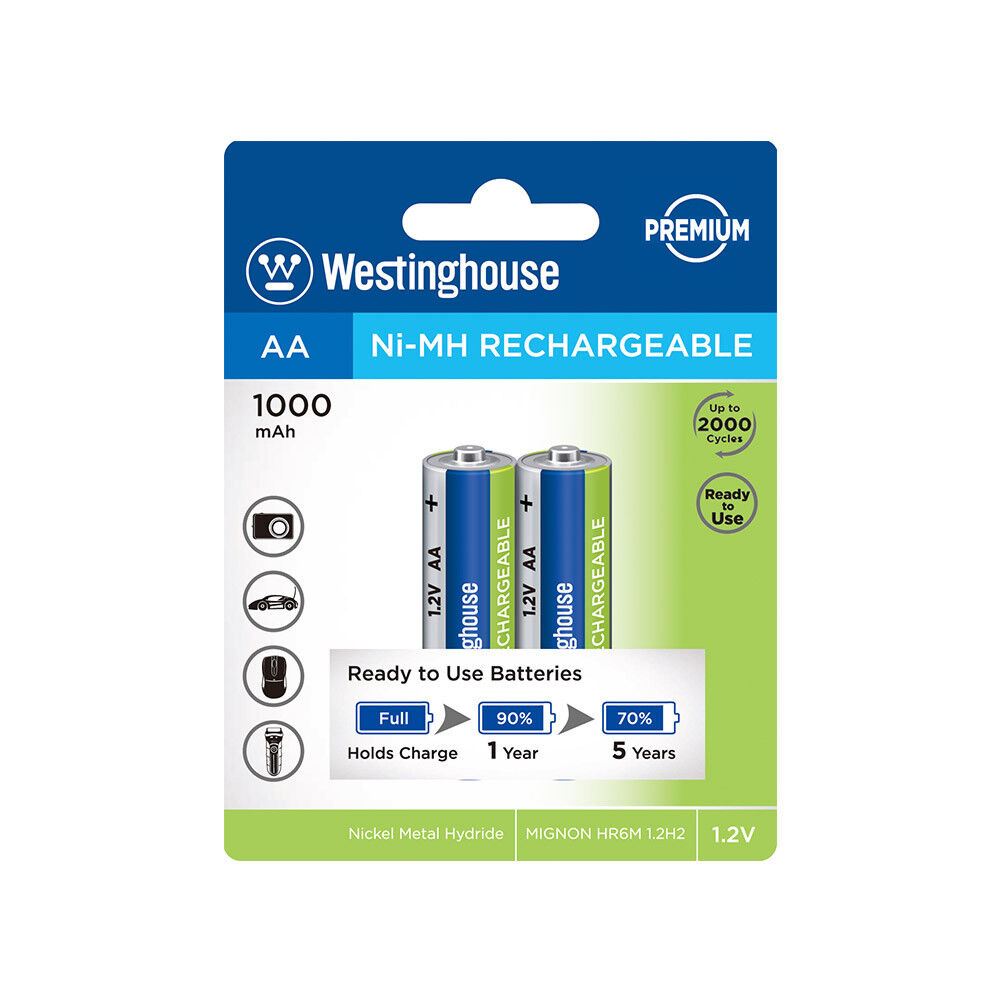 Акумулятор Westinghouse Ni-Mh 1000 АА/R6 2шт/уп blister