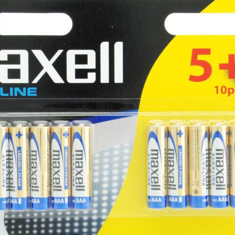 Лужна батарейка Maxell Alkaline AAA/LR03 10шт/уп(5+5) blister