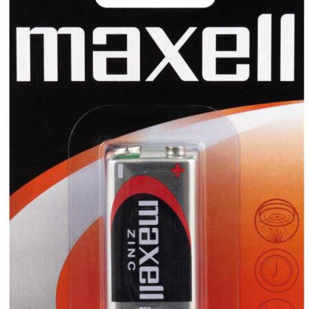 Сольова батарейка Maxell 9V/F22 Крона 1шт/уп blister
