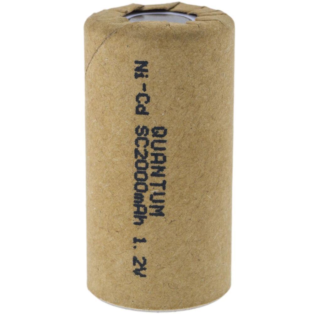 Акумулятор Ni-Cd технічний Quantum 2000mAh 1.2V SC Flat, 1шт/уп