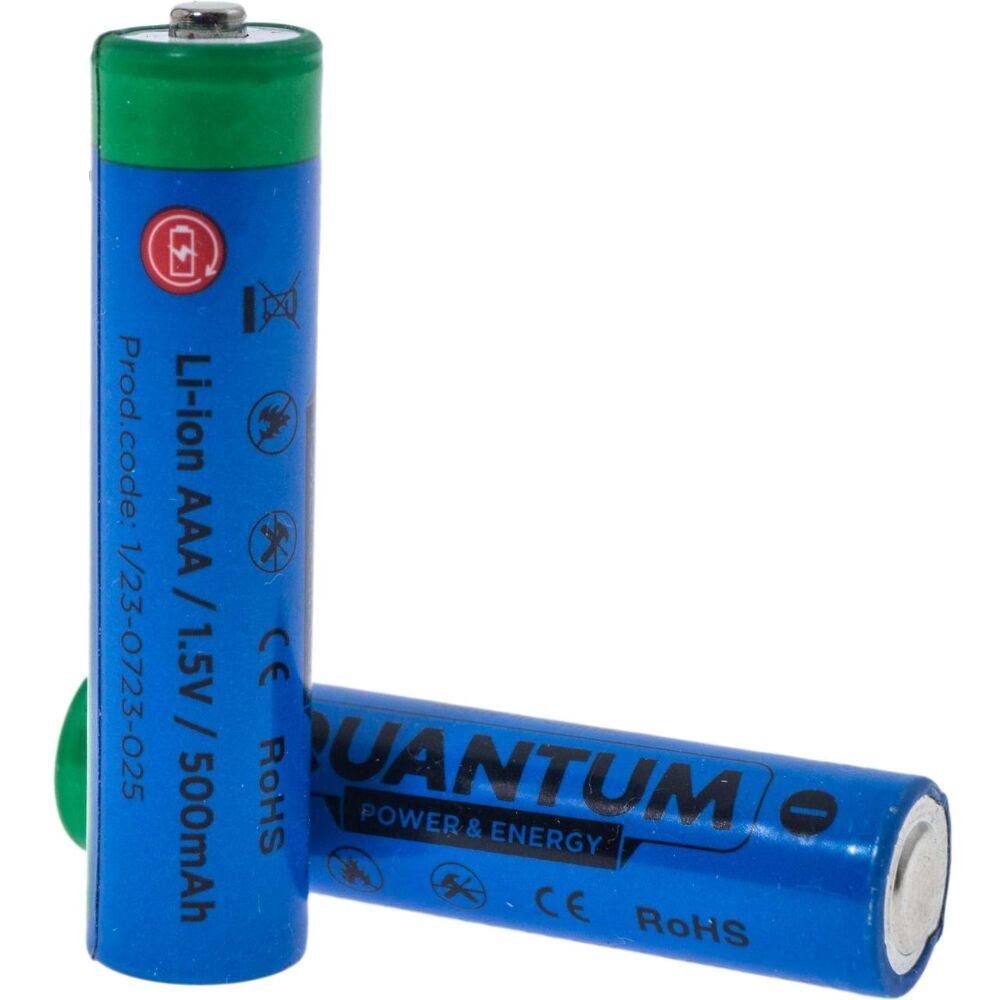 Акумулятор літій-іонний Quantum Li-ion AAA 1.5V, 500mAh blister, 2шт/уп